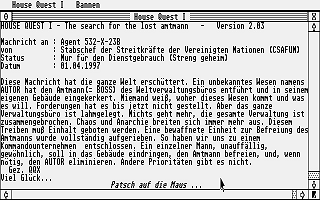 House Quest I (The): The Search for the Lost Antmann atari screenshot
